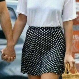 Reformation Naomi Nutter Butter Skirt Floral Printed Black S